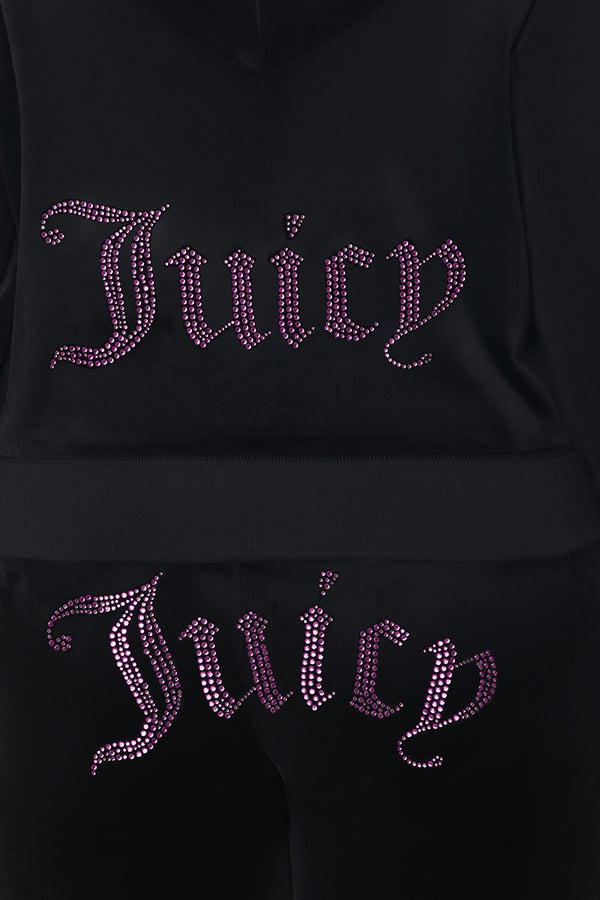 Technicolor Big Bling Velour Hoodie - Juicy Couture