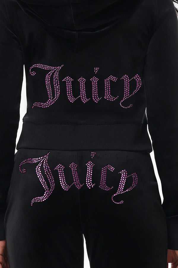 Technicolor Big Bling Velour Hoodie - Juicy Couture