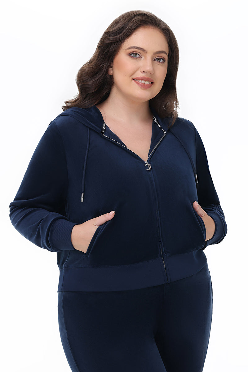 Technicolor Big Bling Velour Hoodie - Juicy Couture