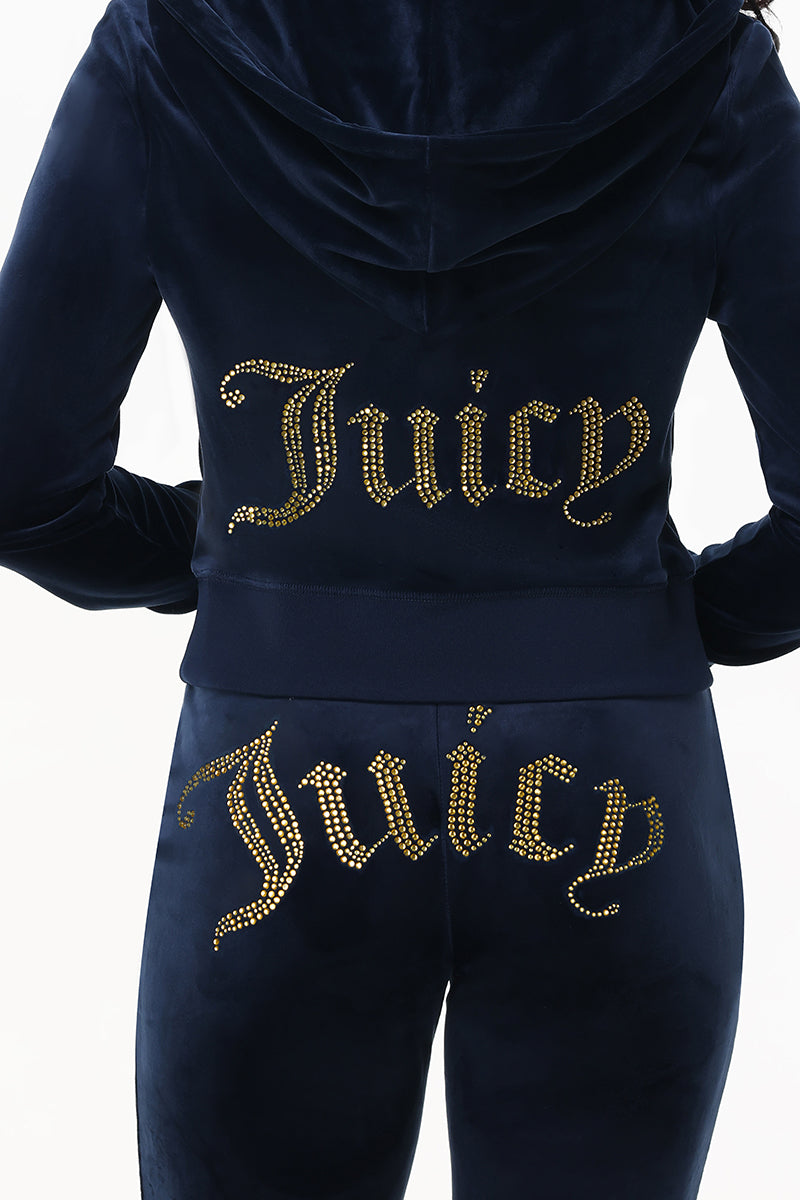 Technicolor Big Bling Velour Hoodie - Juicy Couture