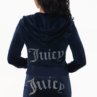 Technicolor Big Bling Velour Hoodie - Juicy Couture