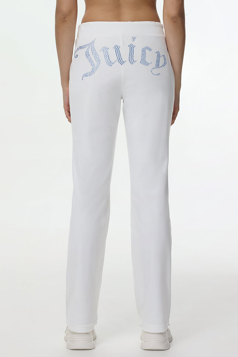 Technicolor Customizable Big Bling Velour Track Pants - Juicy Couture