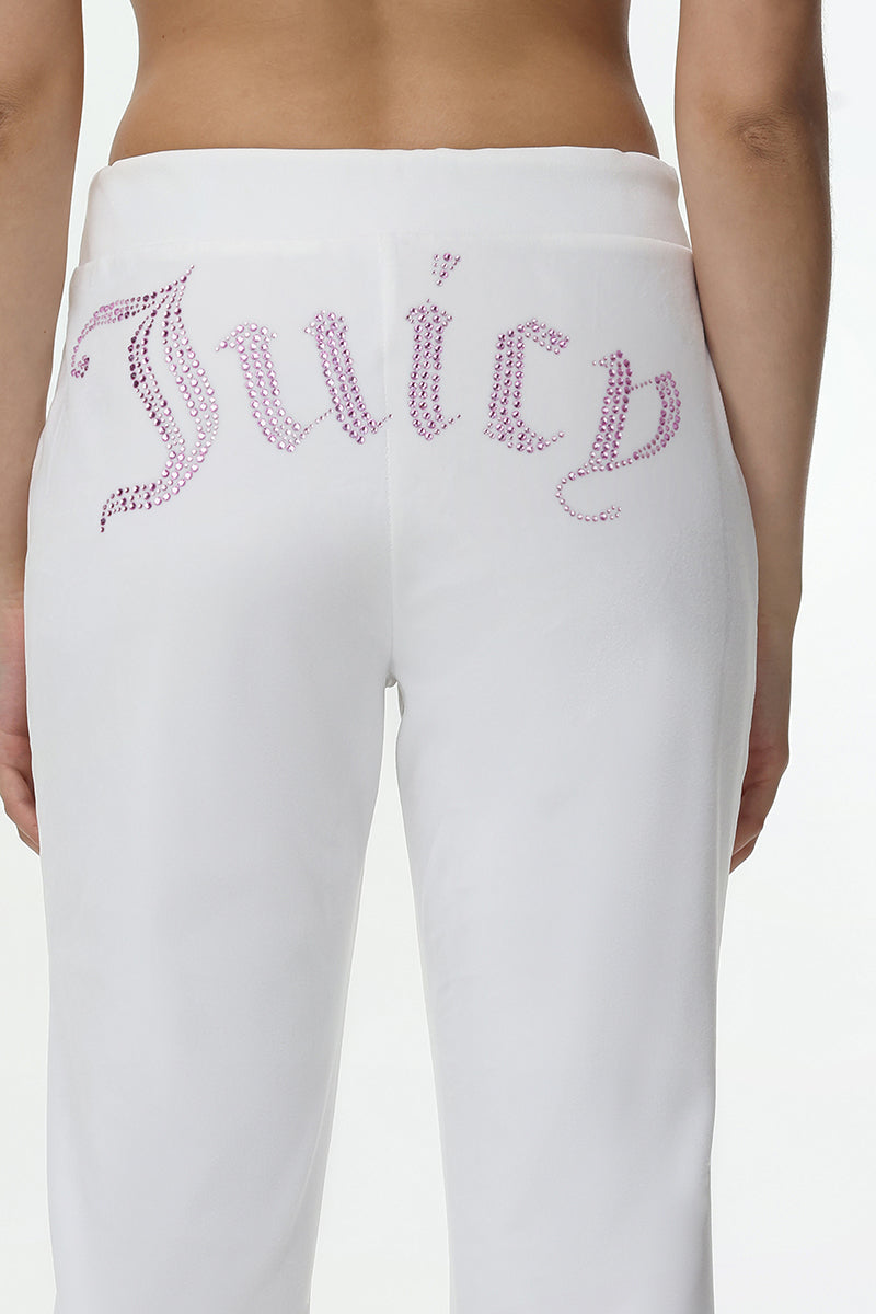 Technicolor Customizable Big Bling Velour Track Pants
