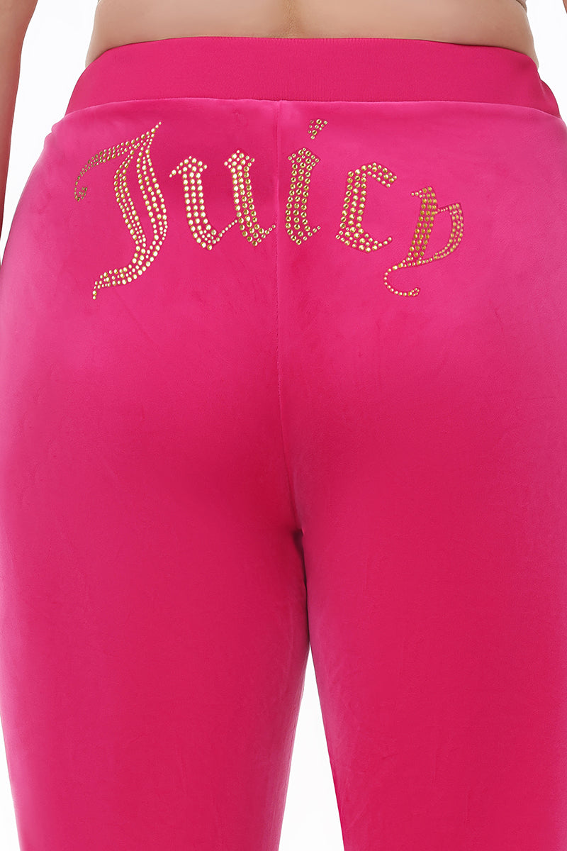 Technicolor Big Bling Velour Track Pants - Juicy Couture