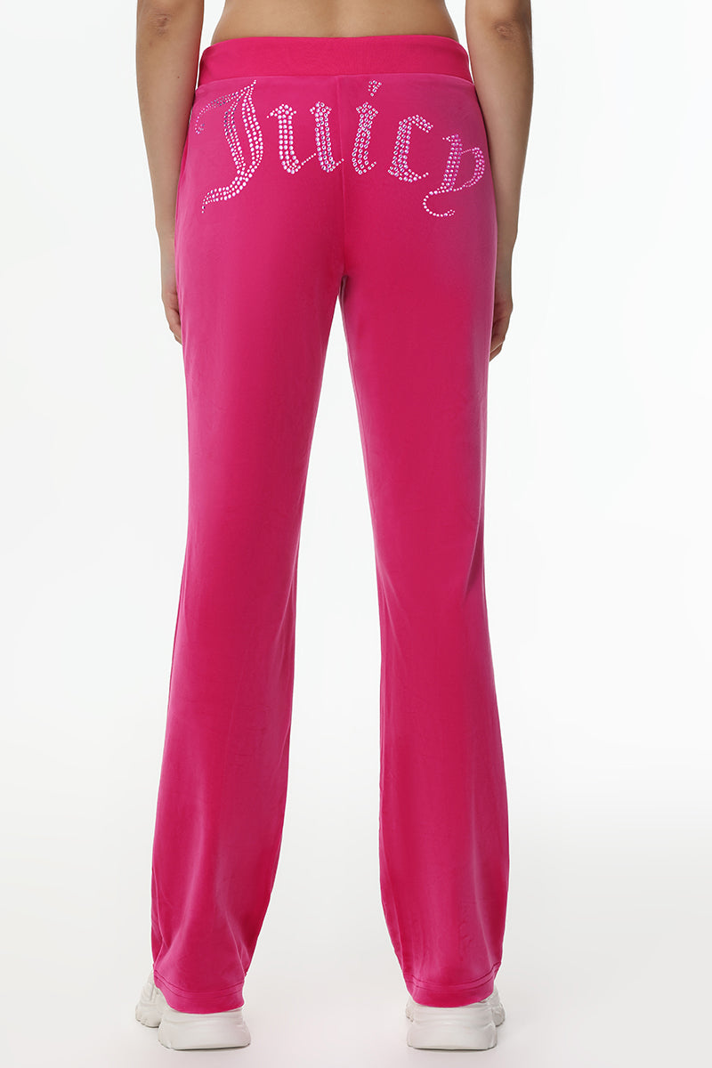 Technicolor Big Bling Velour Track Pants - Juicy Couture