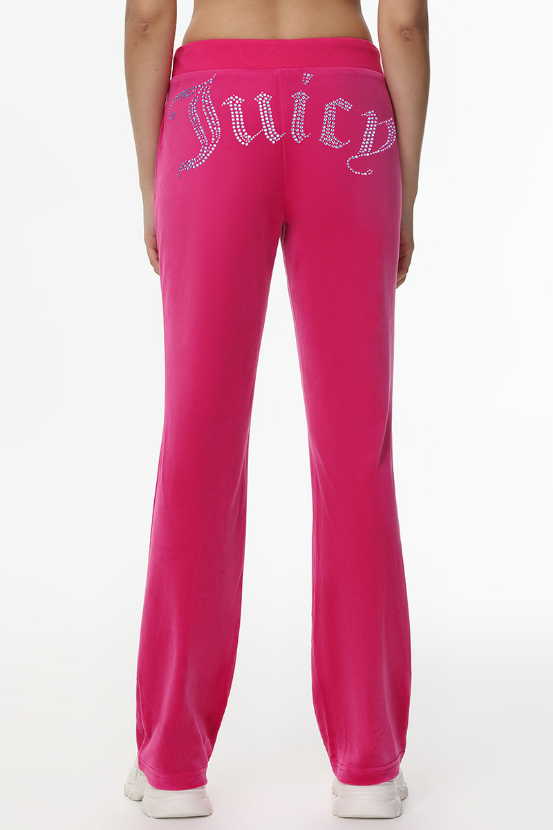 Technicolor Big Bling Velour Track Pants - Juicy Couture