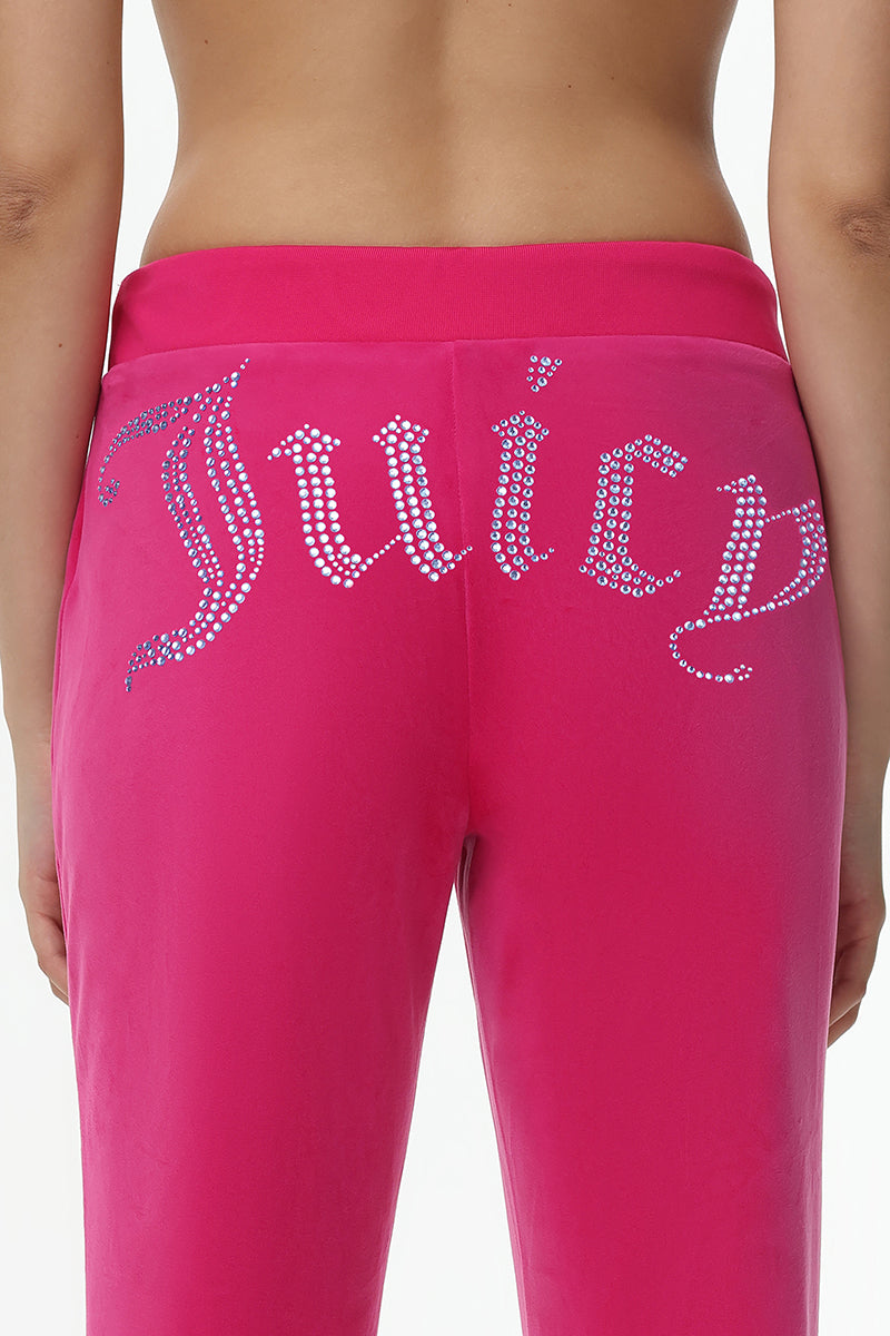 Technicolor Big Bling Velour Track Pants - Juicy Couture