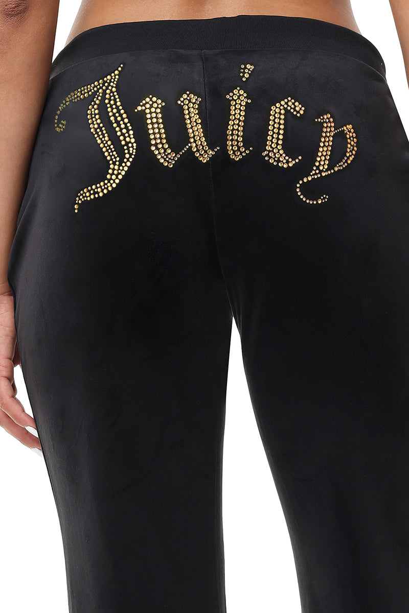 Technicolor Customizable Big Bling Velour Track Pants