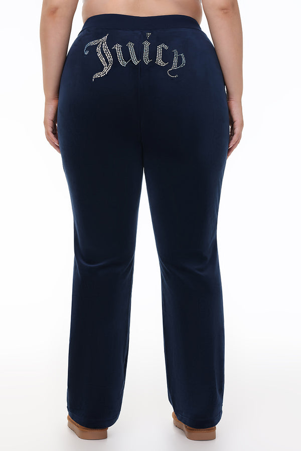 Technicolor Big Bling Velour Track Pants - Juicy Couture