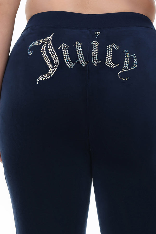 Technicolor Big Bling Velour Track Pants - Juicy Couture