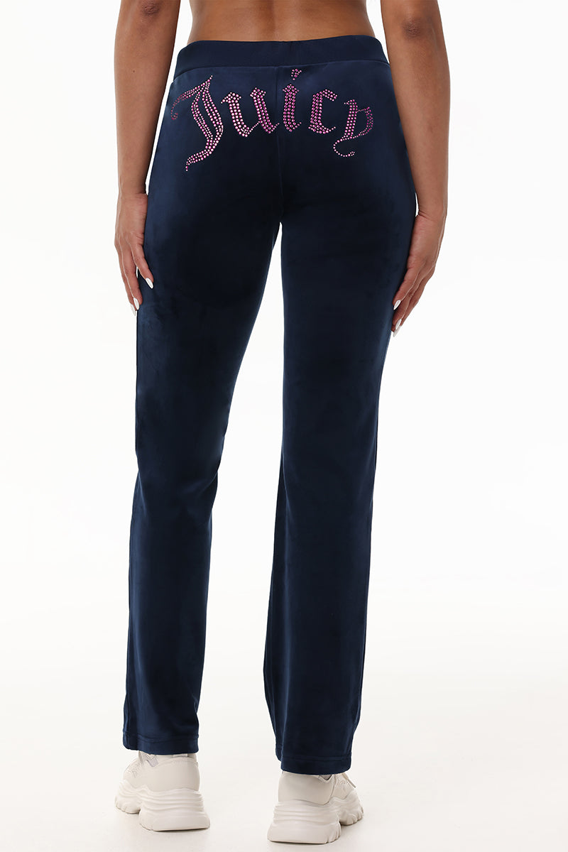 Technicolor Big Bling Velour Track Pants - Juicy Couture