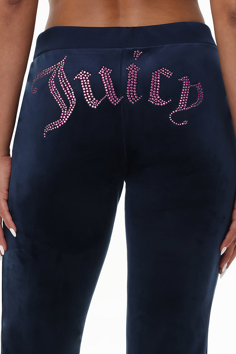 Technicolor Big Bling Velour Track Pants - Juicy Couture