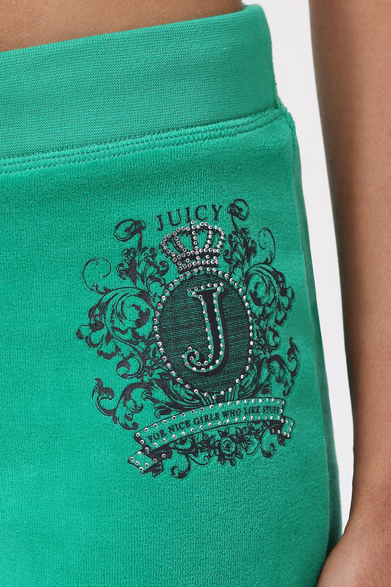 Heritage Graphic Cotton Velour Track Pants