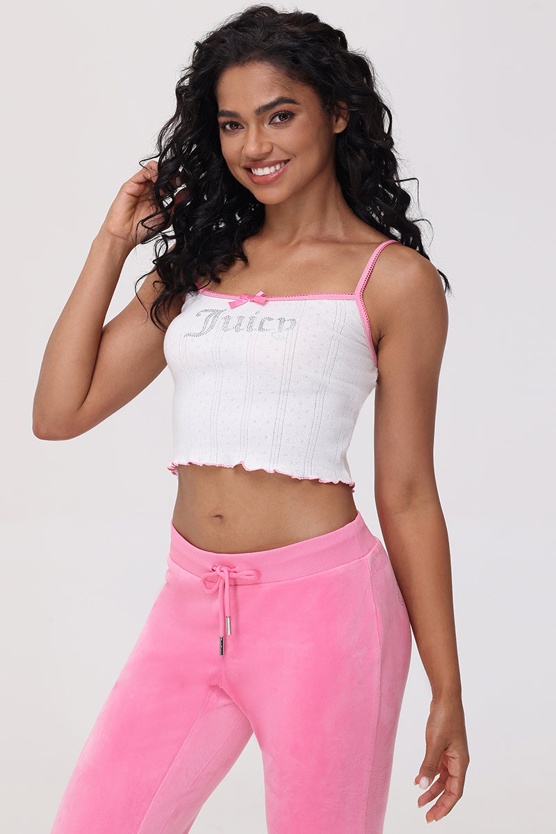 Cropped Pointelle Juicy Tank