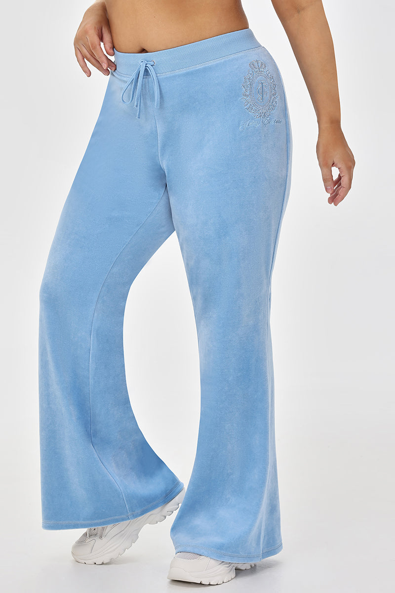 Plus-Size Crown Heritage Cotton Velour Pants - Juicy Couture