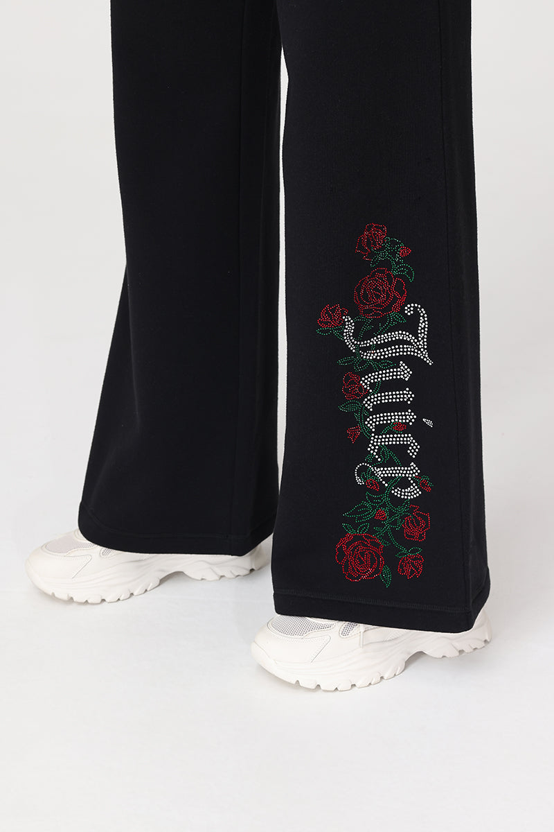 Roses Wide Leg Track Pants