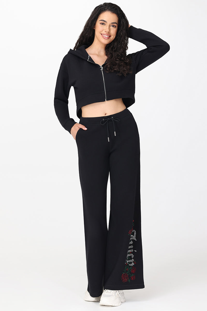 Roses Wide Leg Track Pants
