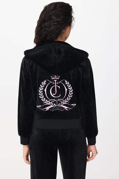 Relaxed Velour Zip Hoodie - Juicy Couture