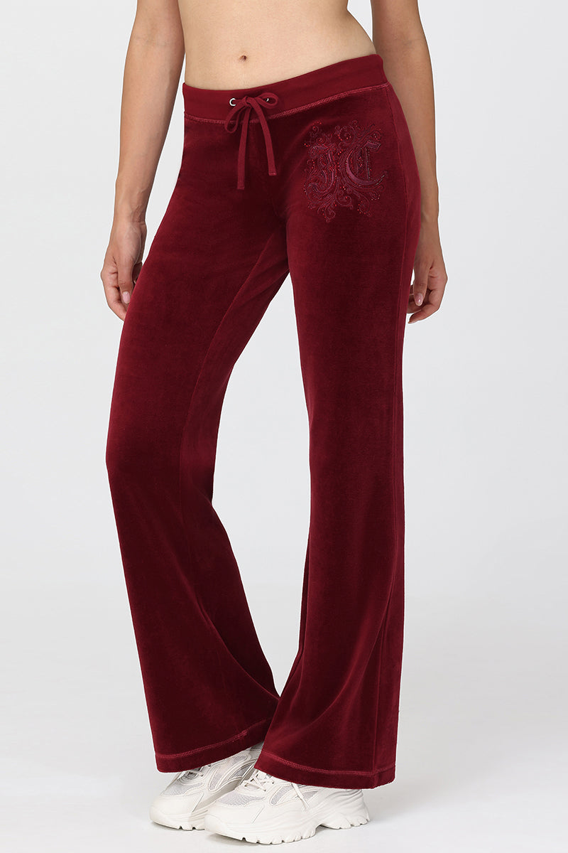 パンツ JUICY COUTURE Cotton velvet trousers (VEJB70002WPF JA9) Monogram Heritage Cotton Velour Track Pants - Juicy Couture