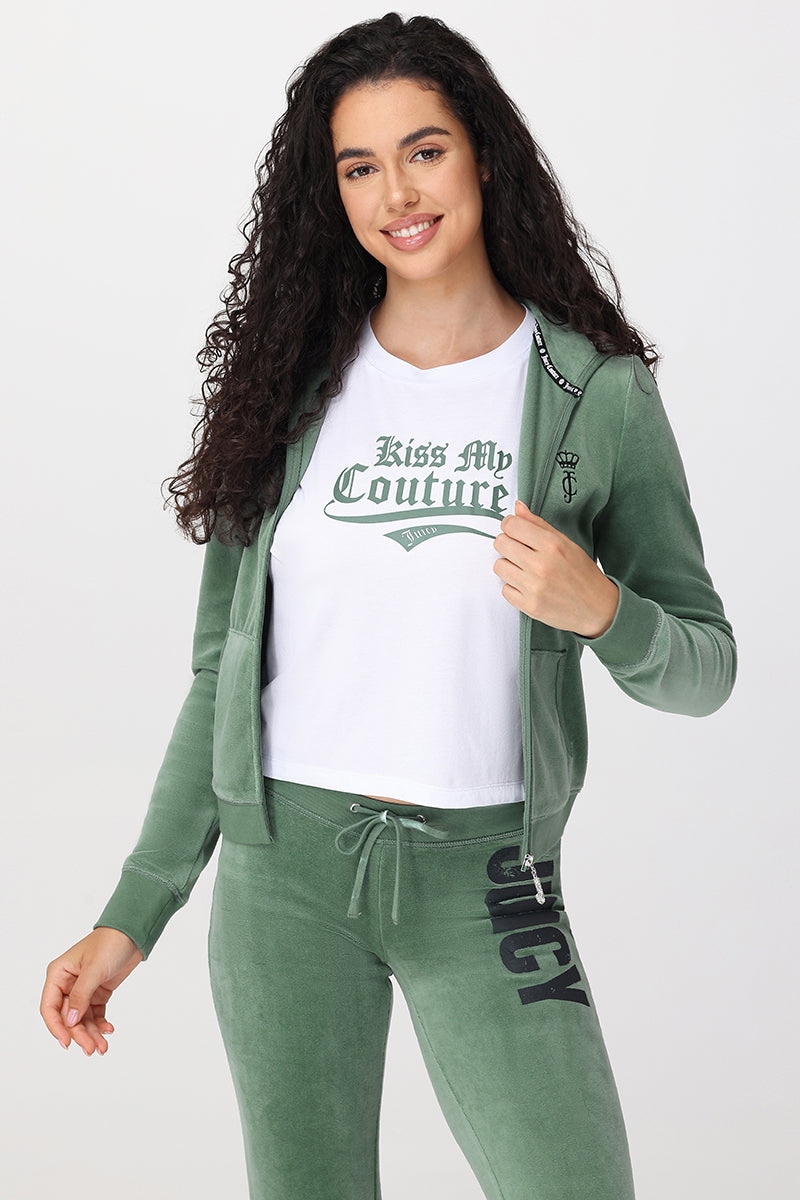 Rebel Without Couture Heritage Cotton Velour Hoodie - Juicy Couture
