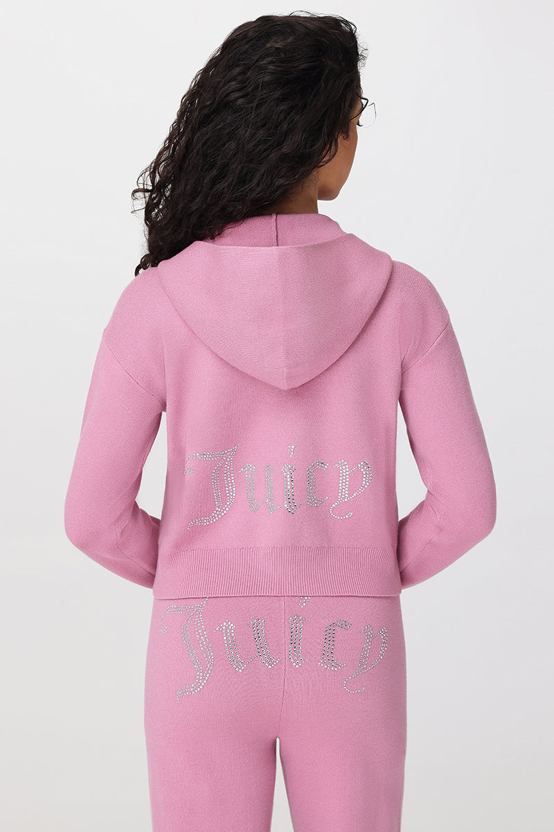 ☆Juicy By Juicy Couture フリースセット(Preppy Pink) Juicy Couture Women's Bling Velour Hoodie (US, Alpha, X