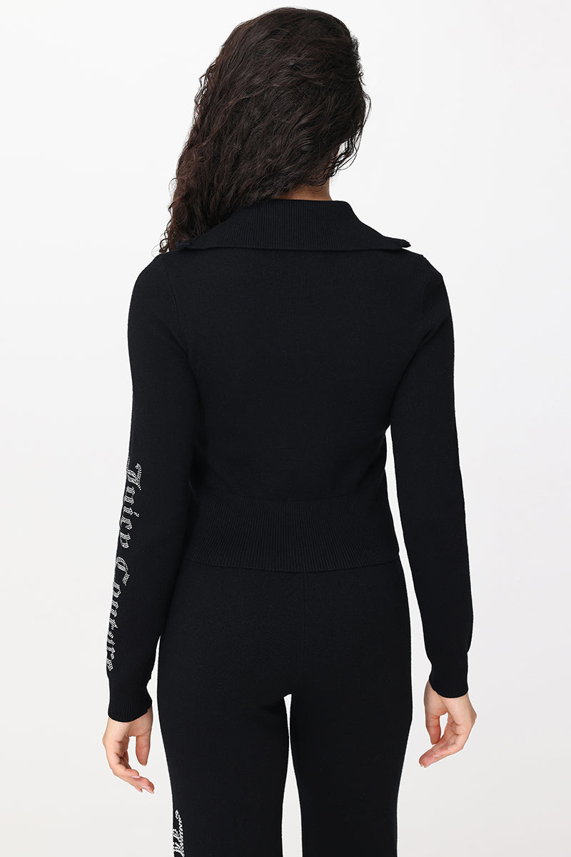 Small Bling Knit Cropped Jacket