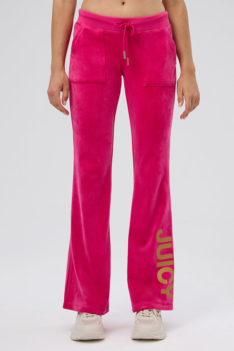 30th Birthday Snap Pocket Velour Pants - Juicy Couture
