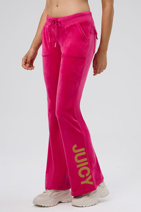 30th Birthday Snap Pocket Velour Pants - Juicy Couture