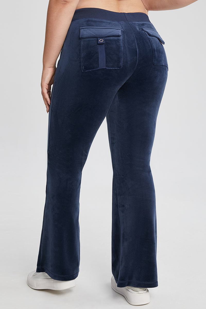 Plus-Size 30th Birthday Snap Pocket Velour Pants