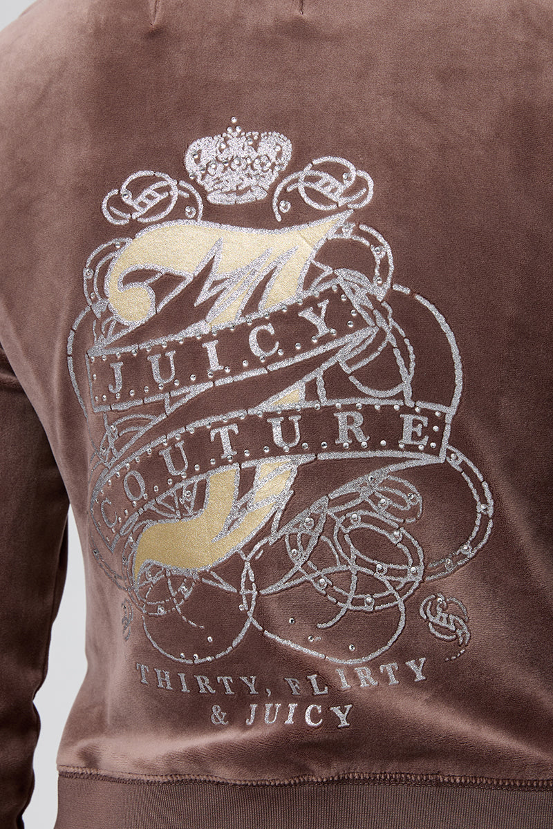 Thirty Flirty and Juicy Velour Hoodie