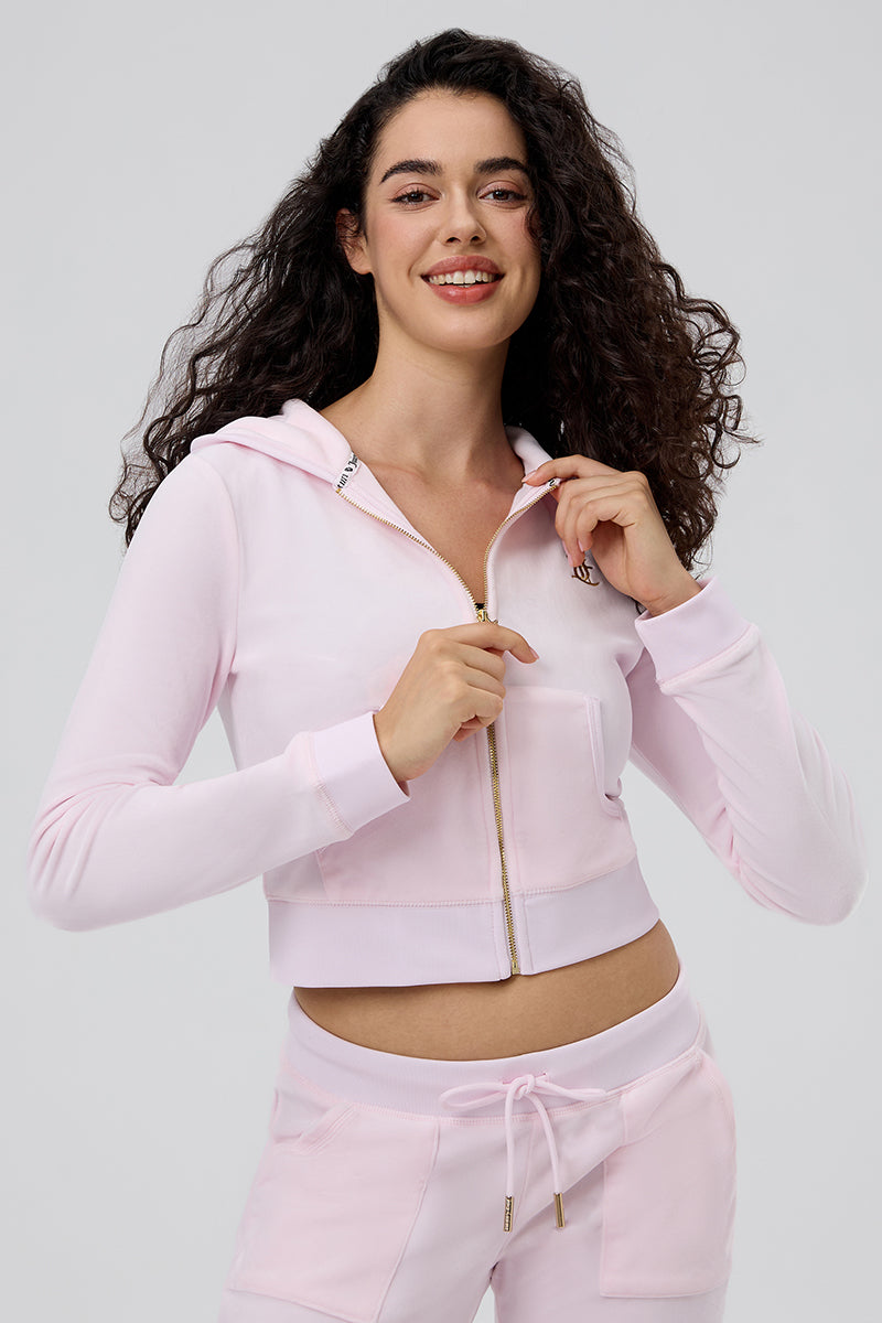 Plus-Size Thirty Flirty and Juicy Velour Hoodie - Juicy Couture