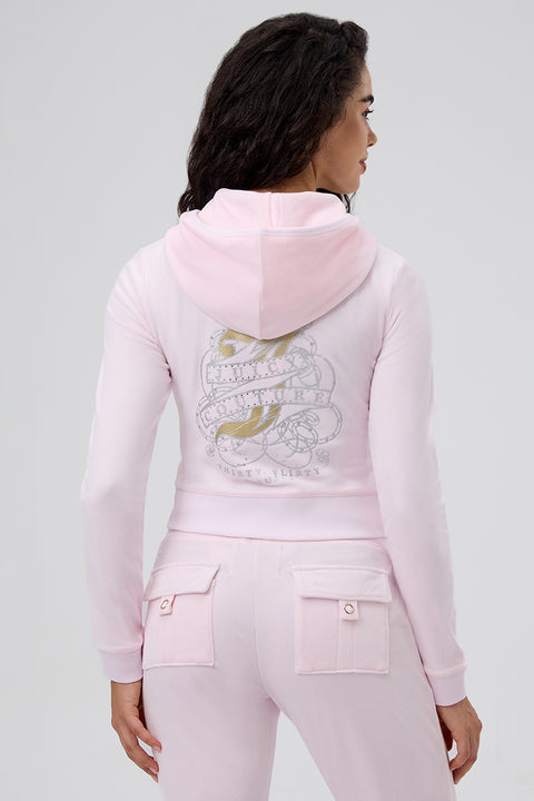 Plus-Size Thirty Flirty and Juicy Velour Hoodie - Juicy Couture
