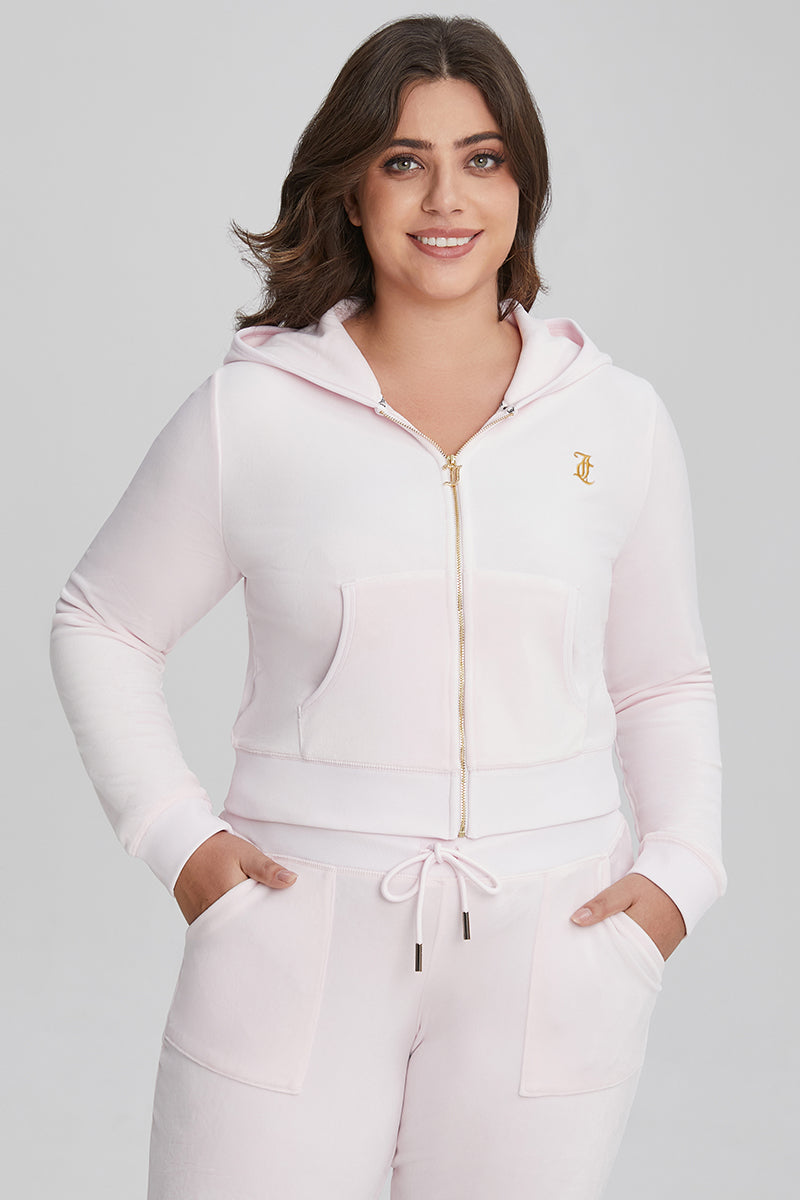 Plus-Size Thirty Flirty and Juicy Velour Hoodie - Juicy Couture