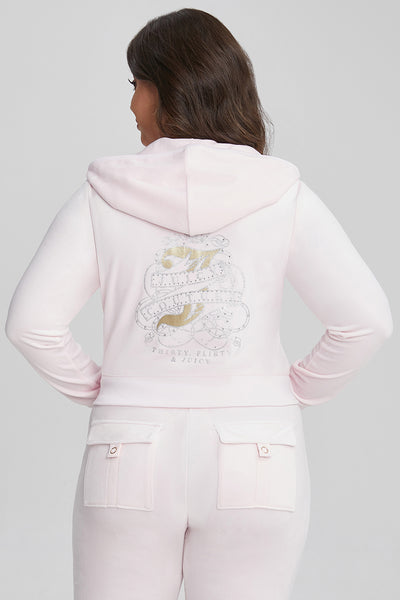 Plus-Size Thirty Flirty and Juicy Velour Hoodie - Juicy Couture