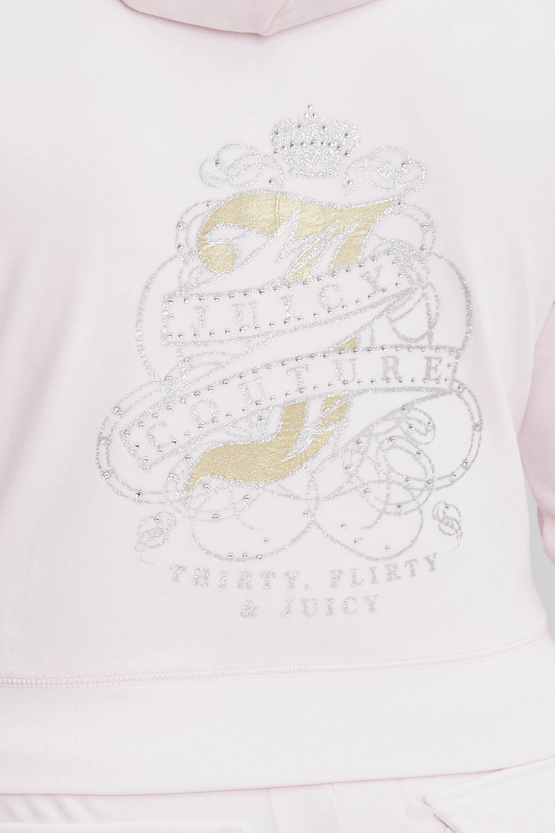 Plus-Size Thirty Flirty and Juicy Velour Hoodie - Juicy Couture