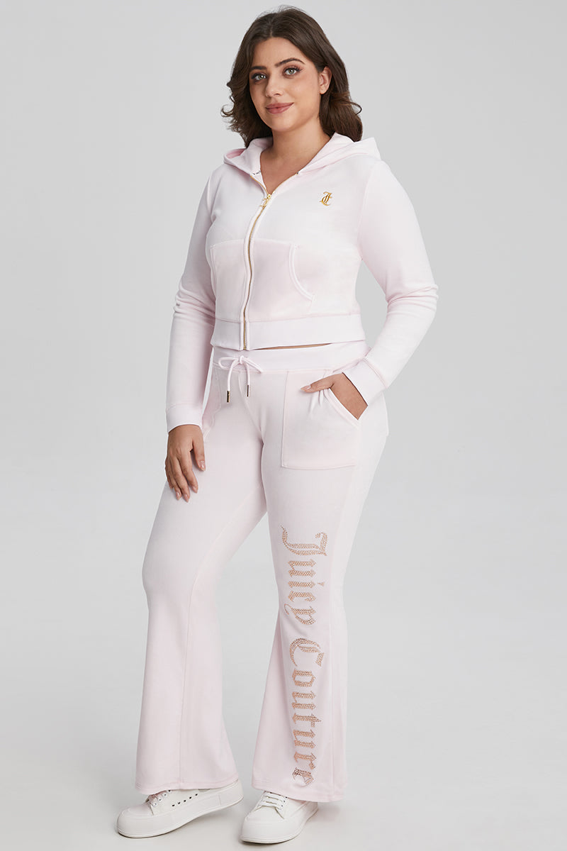 Plus-Size Thirty Flirty and Juicy Velour Hoodie