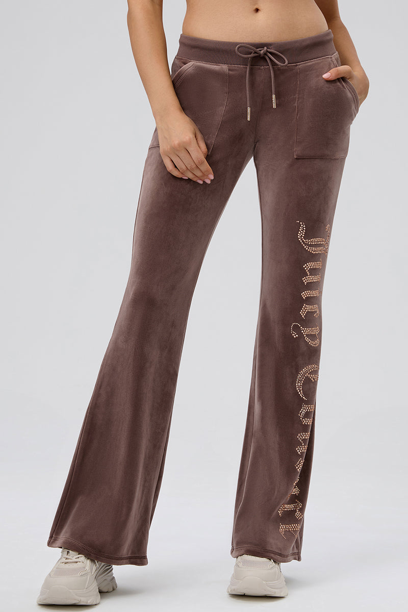 30th Birthday Big Bling Snap Pocket Velour Pants - Juicy Couture