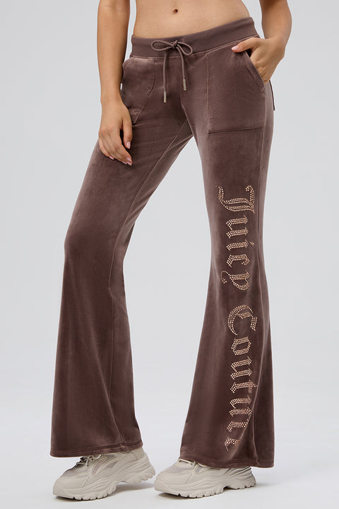 30th Birthday Big Bling Snap Pocket Velour Pants - Juicy Couture