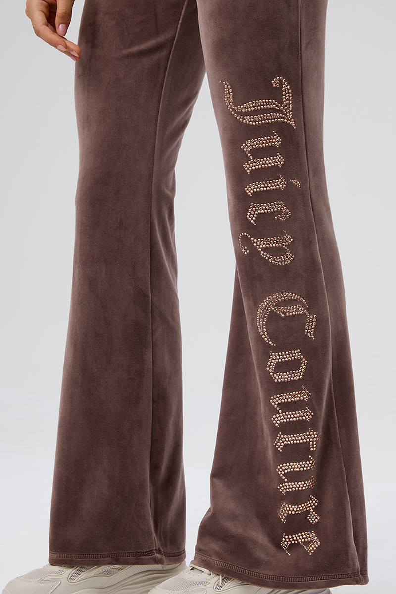 30th Birthday Big Bling Snap Pocket Velour Pants