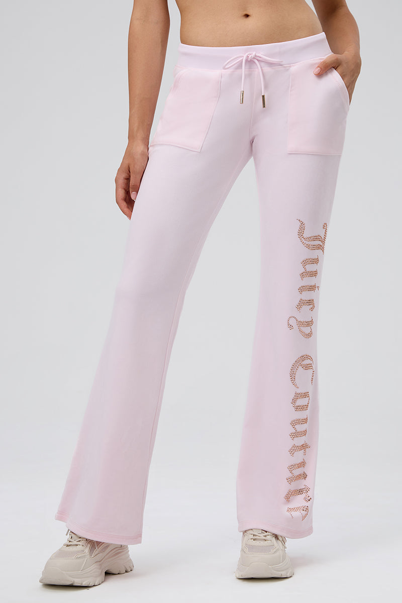 30th Birthday Big Bling Snap Pocket Velour Pants - Juicy Couture