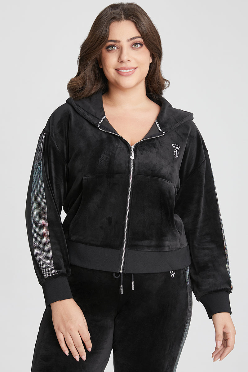 Plus-Size 30th Birthday Relaxed Scottie Velour Hoodie - Juicy Couture