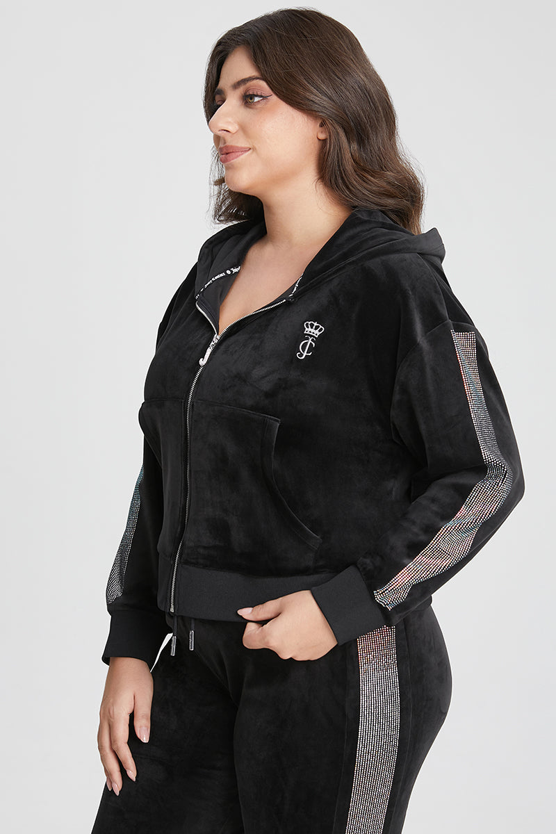 Plus-Size 30th Birthday Relaxed Scottie Velour Hoodie - Juicy Couture
