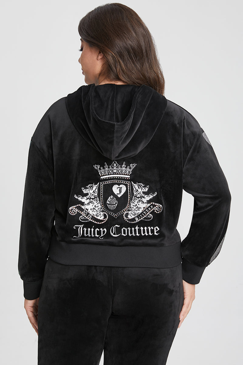 Plus-Size 30th Birthday Relaxed Scottie Velour Hoodie - Juicy Couture