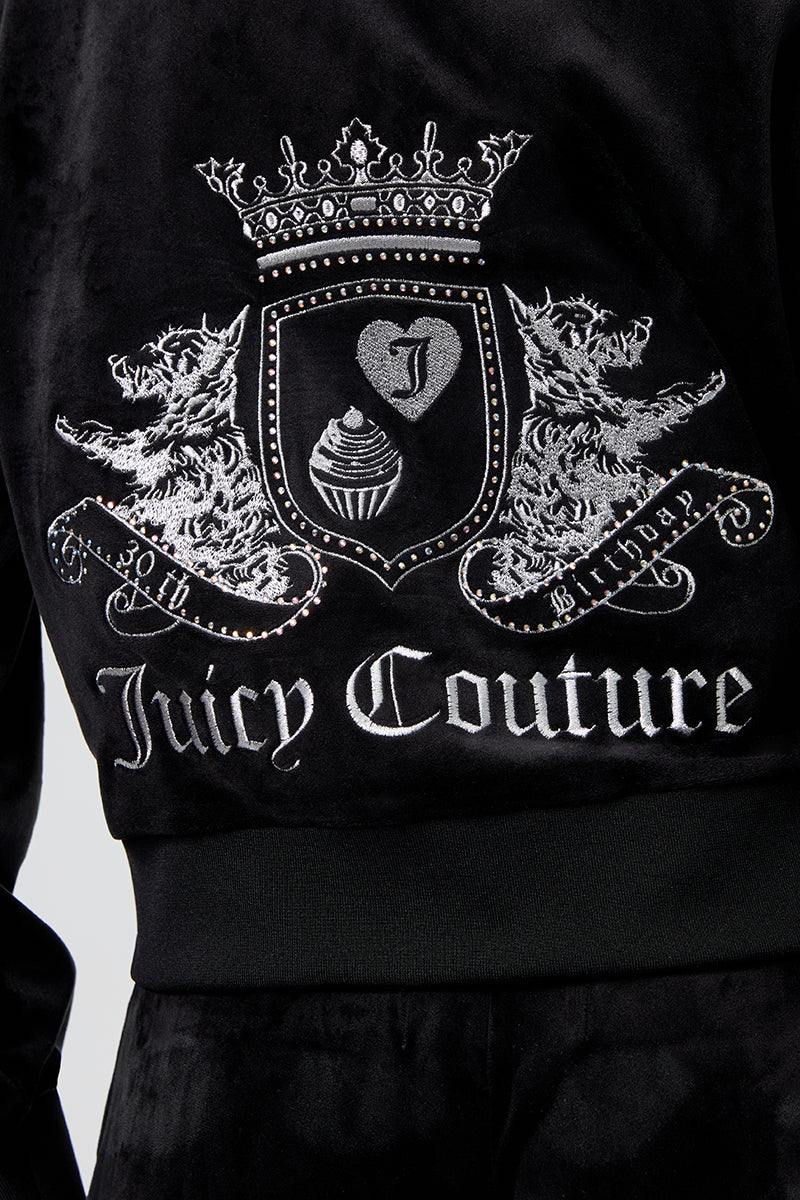 30th Birthday Relaxed Scottie Velour Hoodie - Juicy Couture