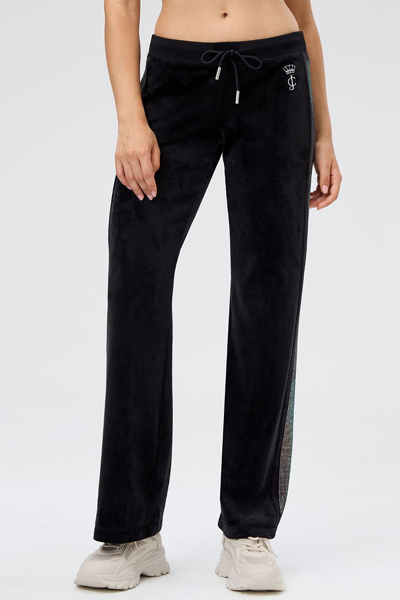 30th Birthday Side Ombre Bling Wide Leg Pants