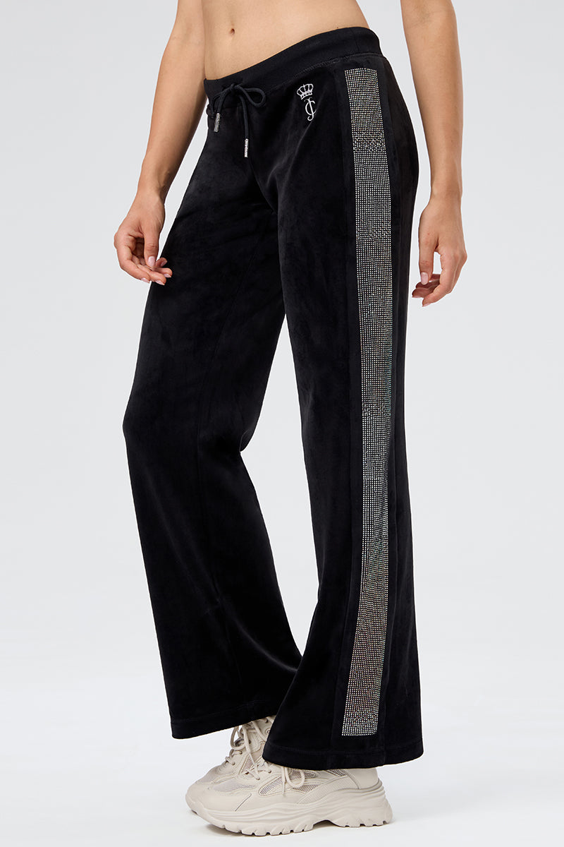 30th Birthday Side Ombre Bling Wide Leg Pants - Liquorice - Juicy Couture