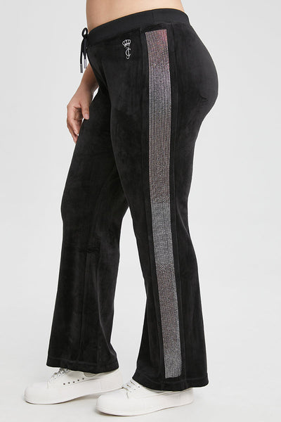 Plus-Size 30th Birthday Side Ombre Bling Wide Leg Pants