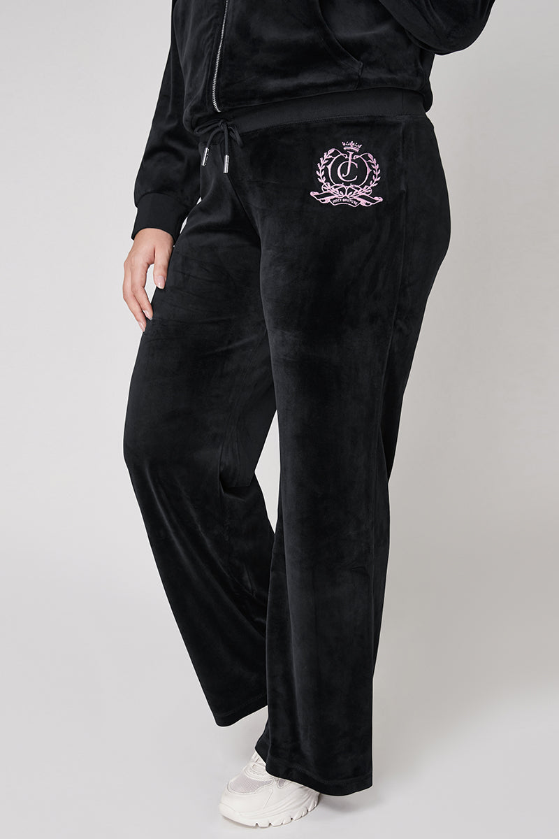 Plus-Size Wide Leg Track Pants