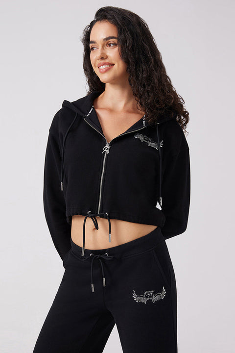Angel Couture Cropped Fleece Hoodie