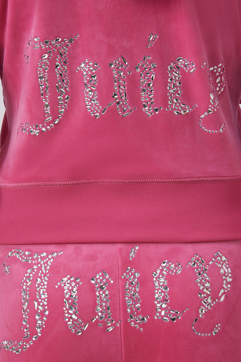 Angel Couture Big Bling Velour Hoodie